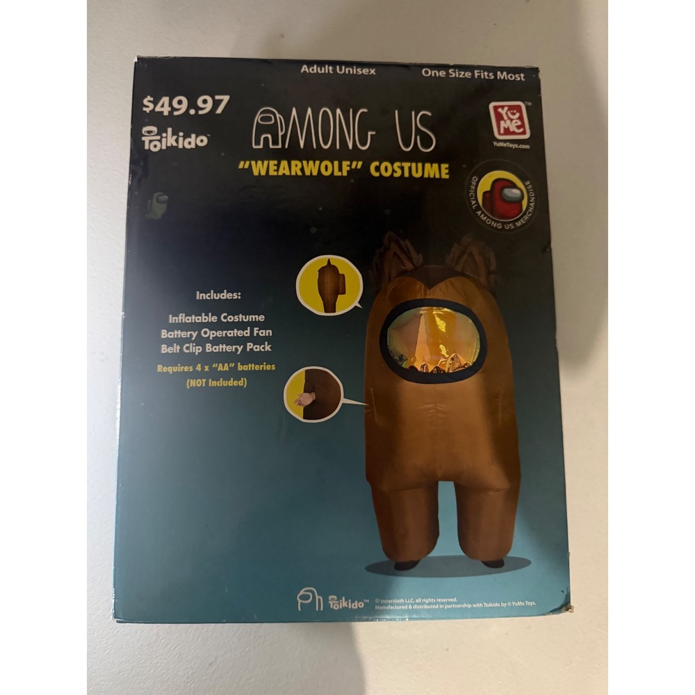 Among Us Wearwolf Inflatable Costume Adult Unisex Brown Werewolf Toikido YuMe